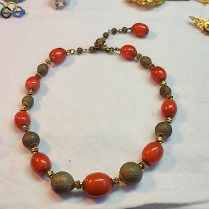 A Miriam Haskell necklace which measures 14 1/2 to 16 1/2 inches.